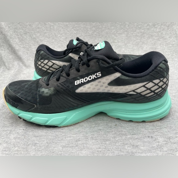 Brooks Womens Launch 3 1202061B071 Black Mint Green Running Shoes Size 8.5 - Picture 14 of 15